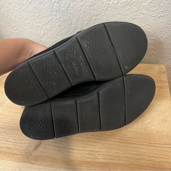 Collection By Clarks Sharon Dolly Loafer Womens 8 Black Brown Suede Upper - Picture 6 of 6